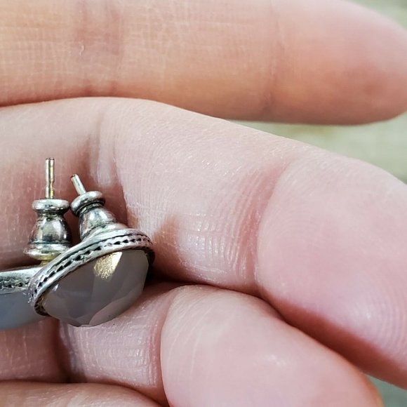 Satellite Paris Faceted Quartz Earrings Studs - Picture 9 of 11